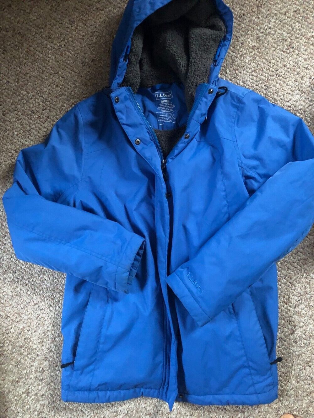 L.L. Bean Blue Womens Winter Warmer Med Water Wind Resistant Insulated Jacket
